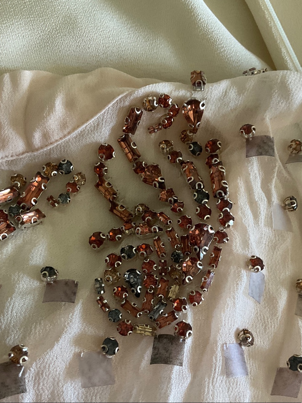 Dries Van Noten Cream Crystal-Embellished Sleeveless Tank - Picture 10 of 12